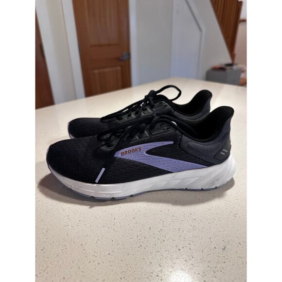 Brooks Women's 8.5 Anthem 6 Low Top Running Shoes Sneakers Black Purple Athletic - Picture 8 of 8
